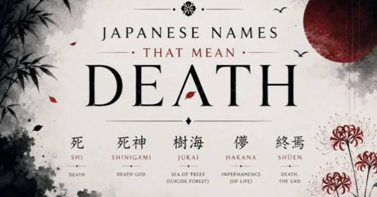 180+ Japanese Names That Mean Death