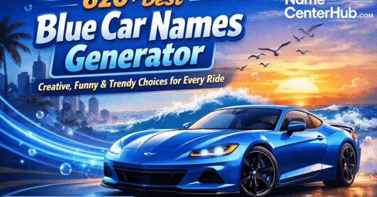 Best Blue Car Names